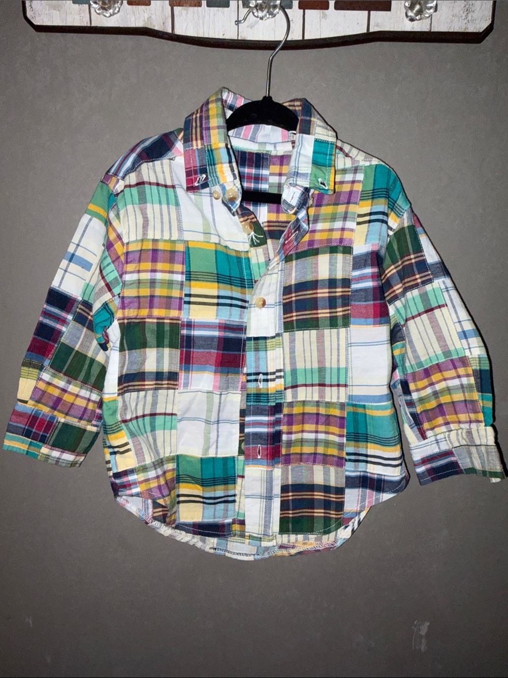 Multicolor Plaid Button-Up Kids Shirt